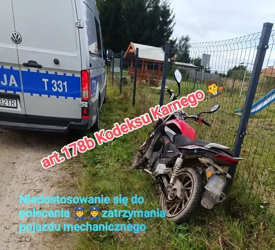 46-latek uciekał motorowerem przed policją. Odpowie przed sądem