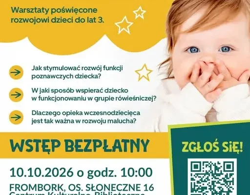Bezpłatne warsztaty dla rodziców małych dzieci we Fromborku