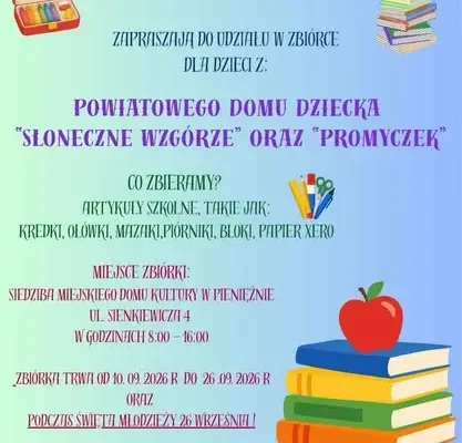Młodzież z Pieniężna organizuje zbiórkę artykułów szkolnych dla dzieci z domów dziecka