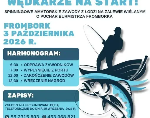 Frombork: II edycja amatorskich zawodów wędkarskich o Puchar Burmistrza