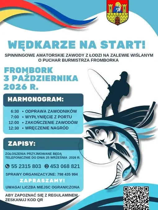Frombork: II edycja amatorskich zawodów wędkarskich o Puchar Burmistrza