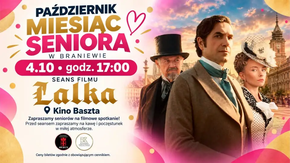 Październik — Miesiąc Seniora w Braniewie. Zaproszenie na filmowe popołudnie