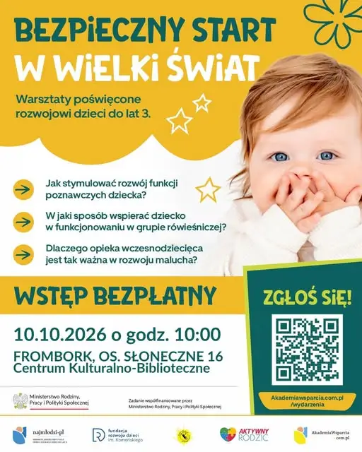 Bezpłatne warsztaty dla rodziców małych dzieci we Fromborku