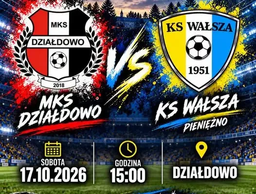 KS Wałsza Pieniężno zagra w Działdowie w XII kolejce klasy okręgowej