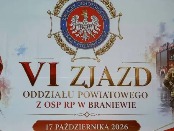 Nowe władze strażackiego oddziału w Braniewie — zjazd ZOSP RP wybrał zarząd