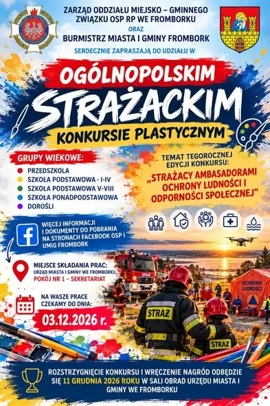 Frombork: Rusza Ogólnopolski Strażacki Konkurs Plastyczny – zaproszenie dla artystów