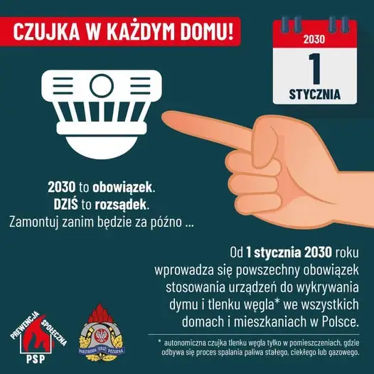 Czujka dymu i tlenku węgla obowiązkowa od 2030 roku – sprawdź, czy jesteś gotowy