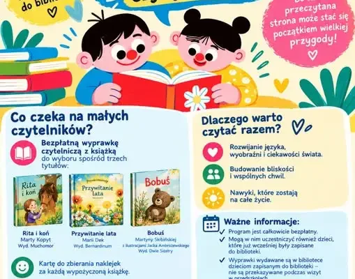 Wilczęta: biblioteka zaprasza przedszkolaki do akcji „Mała książka – wielki człowiek”