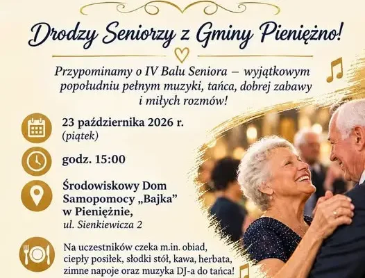 Europejski Dzień Seniora w Pieniężnie – życzenia i zaproszenie na IV Bal Seniora