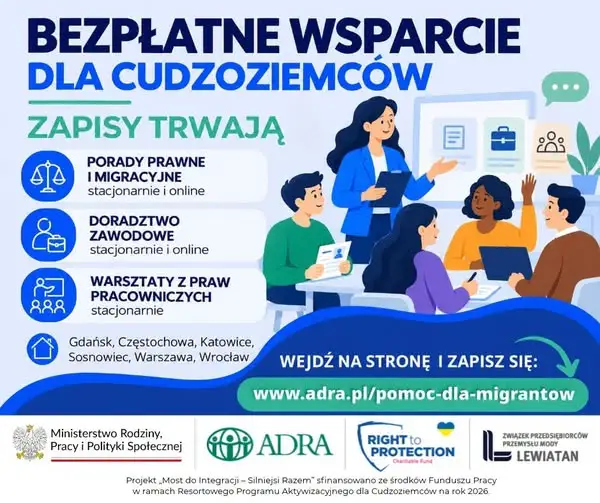 Bezpłatne porady prawne i warsztaty dla cudzoziemców w Polsce
